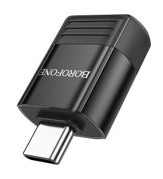 Adaptér Borofone BV18 USB-C - USB-A černý 1