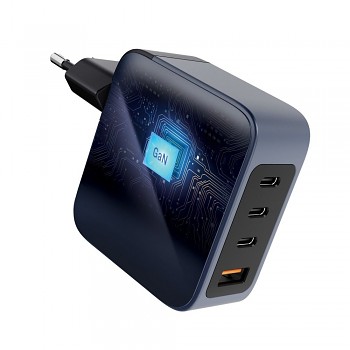 Adaptér Forcell F-Energy 3x USB-C a USB-A s funkcí rychlonabíjení 100W modrý_2