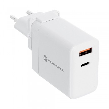 Adaptér Forcell F-Energy USB-C a USB-A s funkcí rychlonabíjení 45W bílý_7