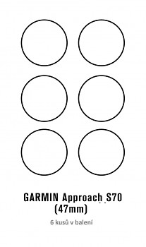 Fólie RedGlass na Garmin Approach S70 (47 mm) 6 ks 1