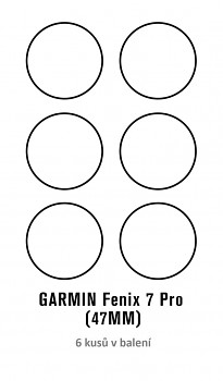 Fólie RedGlass na Garmin Fenix 7 Pro (47 mm) 6 ks