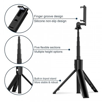 Bluetooth tripod selfie tyč Techsuit L03s černá