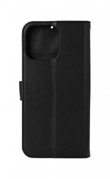 Knížkové pouzdro TopQ na mobil iPhone 15 Pro Max černé s přezkou 1