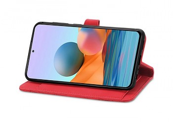 Knížkové pouzdro TopQ na mobil Xiaomi Redmi Note 10 Pro se zipem červené3