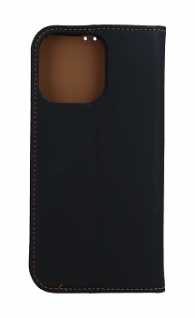 Knížkové pouzdro Leather SMART PRO na iPhone 15 Pro Max černé