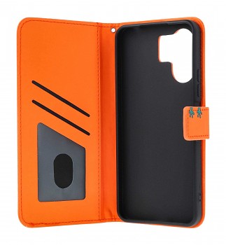 Knížkové pouzdro na Xiaomi Redmi 13C oranžové s žabkou (2)