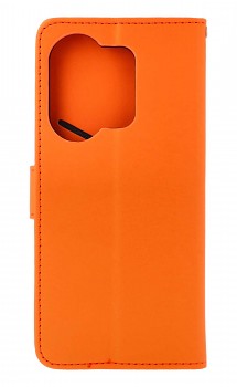 Knížkové pouzdro na Xiaomi Redmi Note 13 Pro oranžové s žabkou