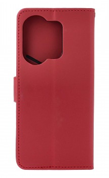 Knížkové pouzdro na Xiaomi Redmi Note 13 Pro vínové s kočičkou