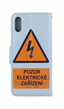 Knížkové pouzdro na mobil Xiaomi Redmi 9A Pozor elektrické zařízení