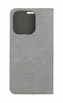 Knížkové pouzdro TopQ Luna Book na mobil iPhone 15 Pro stříbrné