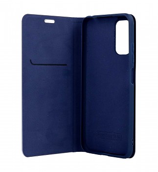 Knížkové pouzdro Luna Carbon Book na Xiaomi Note 10 5G modré_1