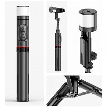 Bluetooth tripod selfie tyč Techsuit Q12S černá