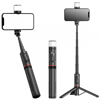 Bluetooth tripod selfie tyč Techsuit Q12S černá 2