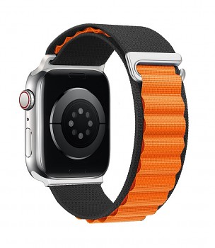 Textilní řemínek Wavy pro Apple Watch 38-40-41 mm černo-oranžový 1