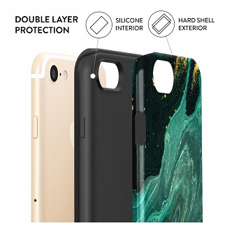 Zadní pevný kryt AURIX na iPhone SE 2020 Green Lagoon 1