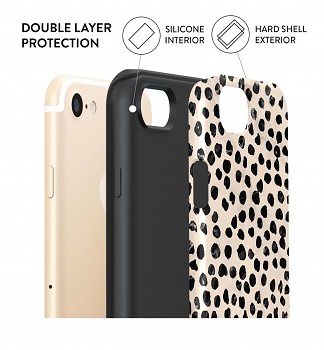 Zadní pevný kryt AURIX na iPhone SE 2020 Minimalist Dots 1