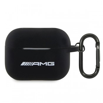 Originální pouzdro AMG Silicone White Logo AMAP2RBK pro AirPods Pro 2 Black