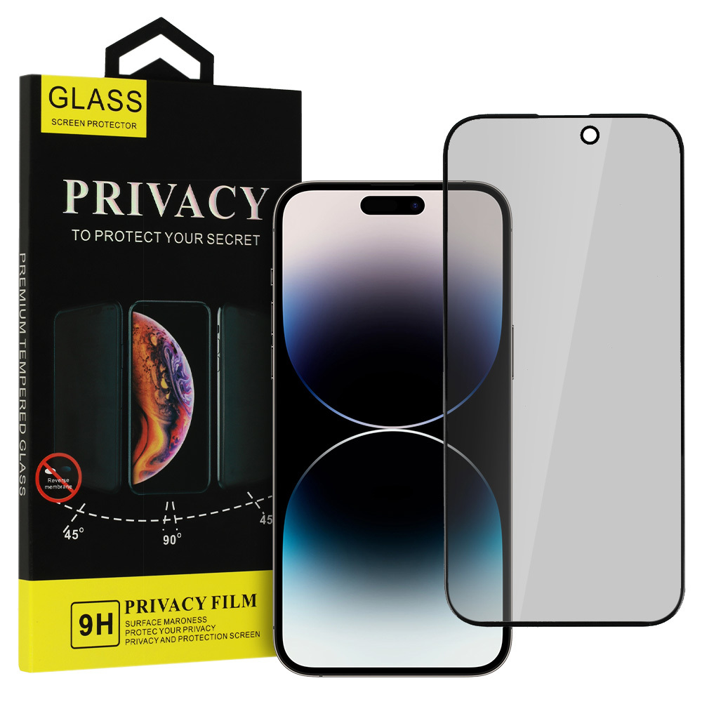 Levně Tvrzené sklo Privacy Glass pro IPHONE 15 PRO BLACK