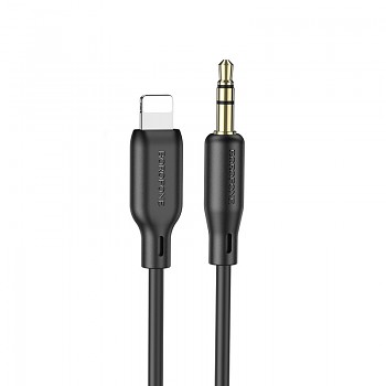 Borofone Kabel BL18 - jack 3,5 mm na Lightning - 1 metr černý