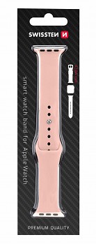 Řemínek Swissten pro Apple Watch silikonový 42-44/45-49 mm zelený