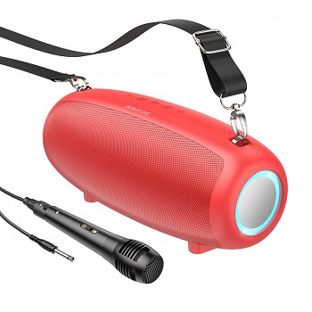 Reproduktor Borofone BP13 Bluetooth Dazzling s mikrofonem červený