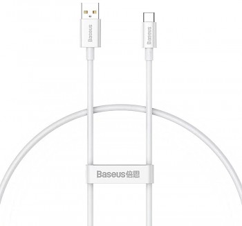 Datový kabel Baseus Superior Series Fast Charging USB-A - USB-C 100W 0.25m Moon White