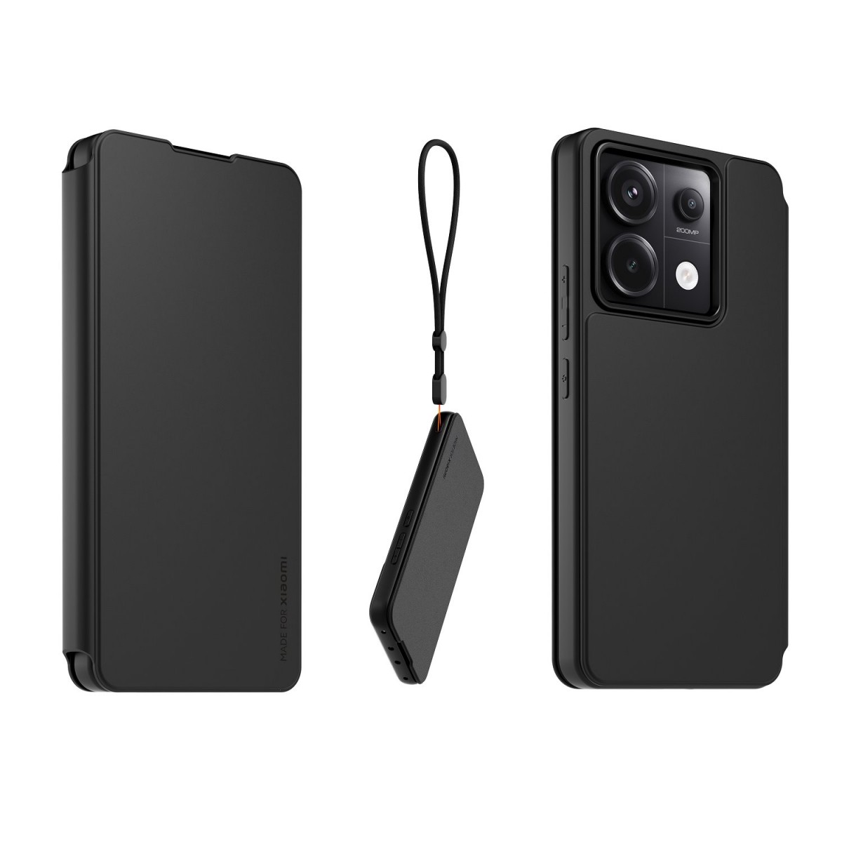 Made for Xiaomi Book Pouzdro s Poutkem pro Xiaomi Redmi Note 13 Pro 5G Black