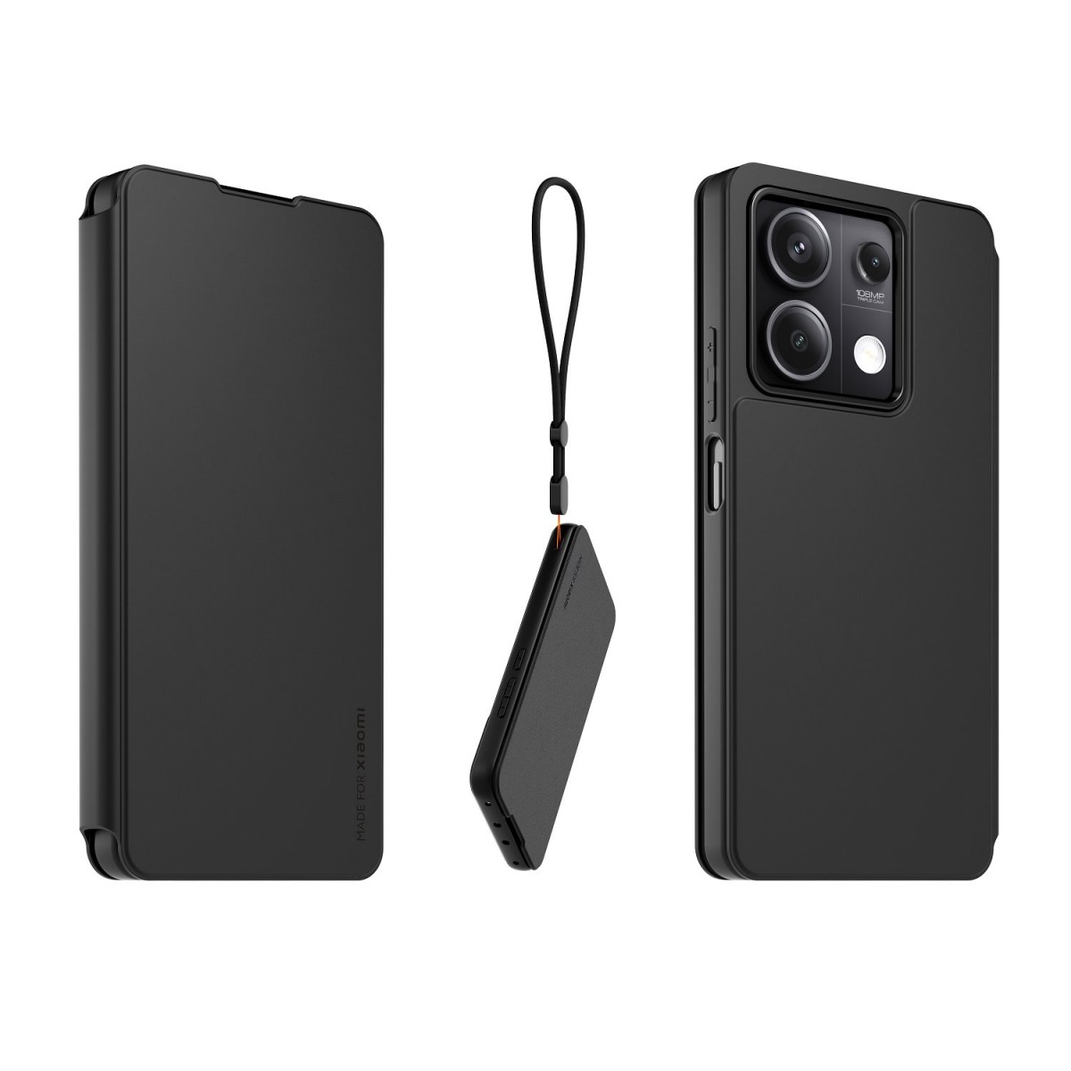 Made for Xiaomi Book Pouzdro s Poutkem pro Xiaomi Redmi Note 13 5G Black