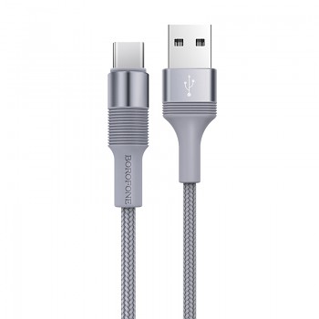 Kabel Borofone BX21 Outstanding - USB na typ C - 3A 1 metr šedý