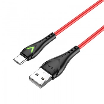 Datový kabel Borofone BX65 Bright - USB na typ C - 2A 1 metr červený