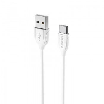 Datový kabel Borofone BX19 Benefit - USB na typ C - 3A 1 metr bílý