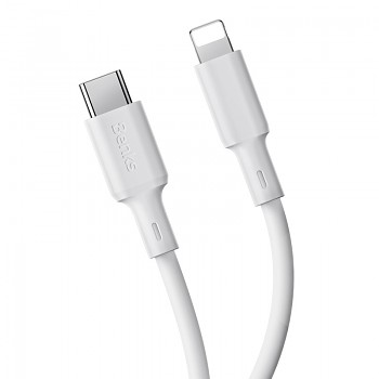 Datový kabel Benks D45 - USB-C to Lightning - 2,4A 1,2 m bílý