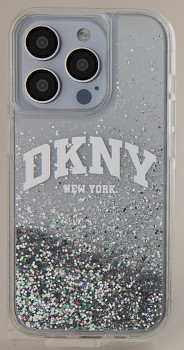 Zadní Kryt DKNY Liquid Glitter Arch Logo na iPhone 15 Pro Transparent