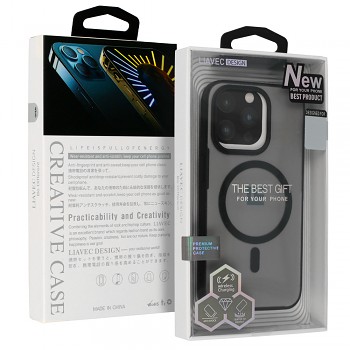 Zadní kryt Liavec Warframe Magsafe Series pouzdro pro iPhone 15 Pro Max černý