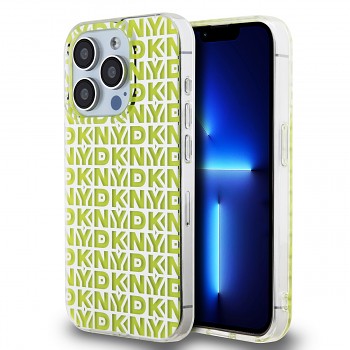 Zadní Kryt DKNY PC/TPU Repeat Pattern pro iPhone 15 Pro žlutý