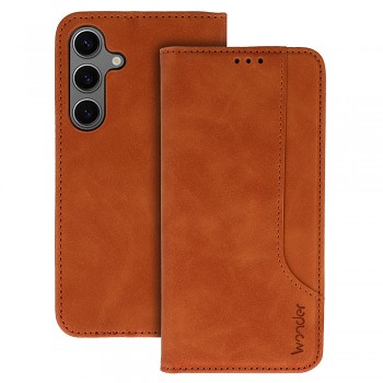 Knížkové pouzdro Wonder Prime pro Xiaomi Redmi Note 10-10S hnědé