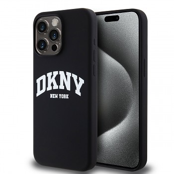 Zadní Kryt DKNY Liquid Silicone Arch Logo MagSafe na iPhone 15 Pro Max Black