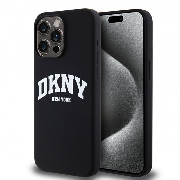 Zadní Kryt DKNY Liquid Silicone Arch Logo MagSafe pro iPhone 14 Pro Max Black