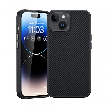 Zadní kryt Benks Etui Magnetic Hybrid Armor Pro Kevlar Metal Frame 600D pro iPhone 15 black