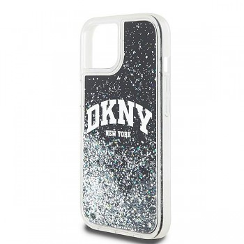 Originální pouzdro DKNY hardcase Liquid Glitter Big Logo DKHCN61LBNAEK pro iPhone 11/ Xr black