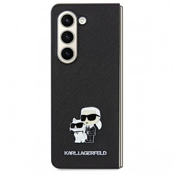 Originální pouzdro KARL LAGERFELD hardcase Saffiano Karl&Choupette Pin KLHCSA35SAKCNPK pro Samsung Galaxy A35 black