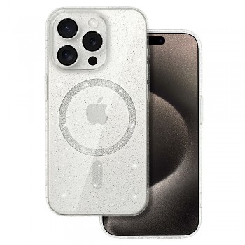 Glitter Magsafe Case pro iPhone 15 Pro transparentní