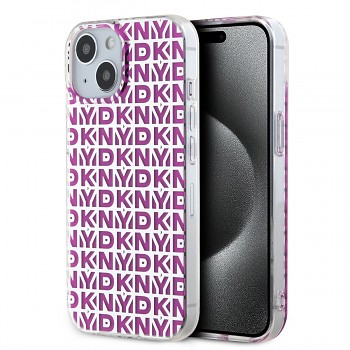 Zadní Kryt DKNY PC/TPU Repeat Pattern pro iPhone 15 růžový