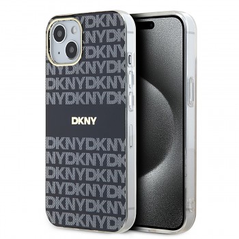 Zadní Kryt DKNY PC/TPU Repeat Pattern Tonal Stripe Magsafe pro iPhone 13 černý