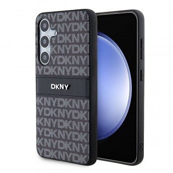 Zadní Kryt DKNY PC/TPU Repeat Pattern Tonal Stripe pro Samsung S24 černý