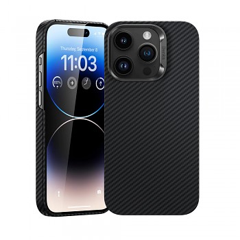 Zadní kryt Magnetic Armor Air Kevlar Metal Frame 600D pro iPhone 15 Pro black