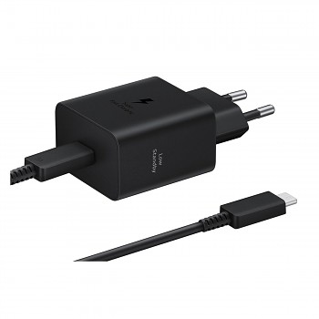 Originální rychlonabíječka Samsung EP-T4511XBE včetně USB-C datového kabelu 45W černá