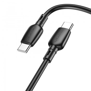 Datový kabel Borofone BX93 Super Power - typ C na typ C - 60W 3A 1 m černý