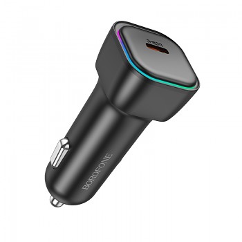 Adaptér do auta Borofone BZ28 Trophie USB-C PD 30W černý