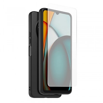 Zadní kryt Made for Xiaomi TPU + Tvrzené Sklo pro Xiaomi Redmi A3 Black